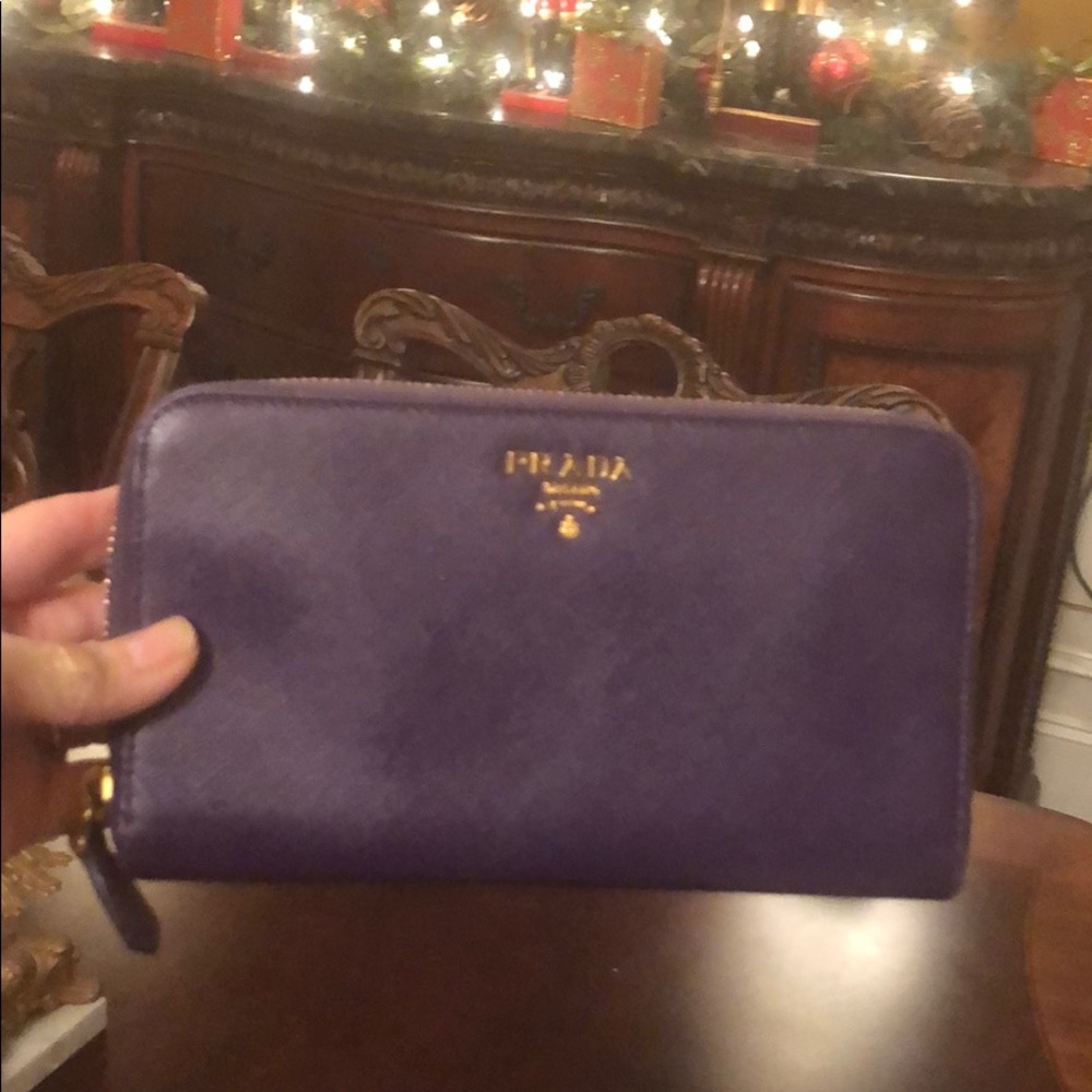 Prada zip wallet